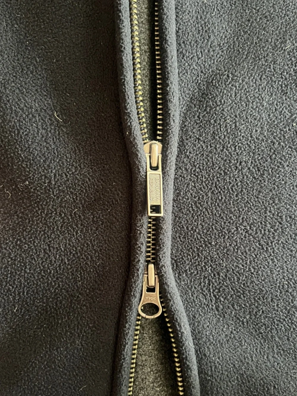 Banana Republic Men's Black Fleece Zip Vest